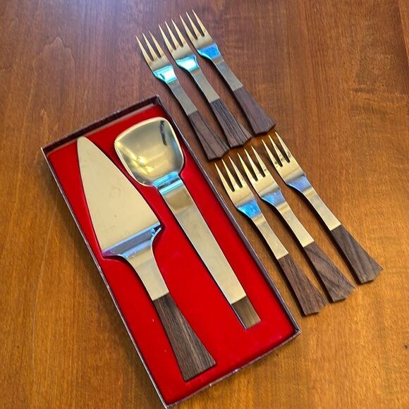 MCM New in box Vernco Hostess Dessert Set - Picture 1 of 5